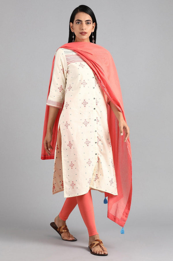 Blue Round Neck Printed kurta