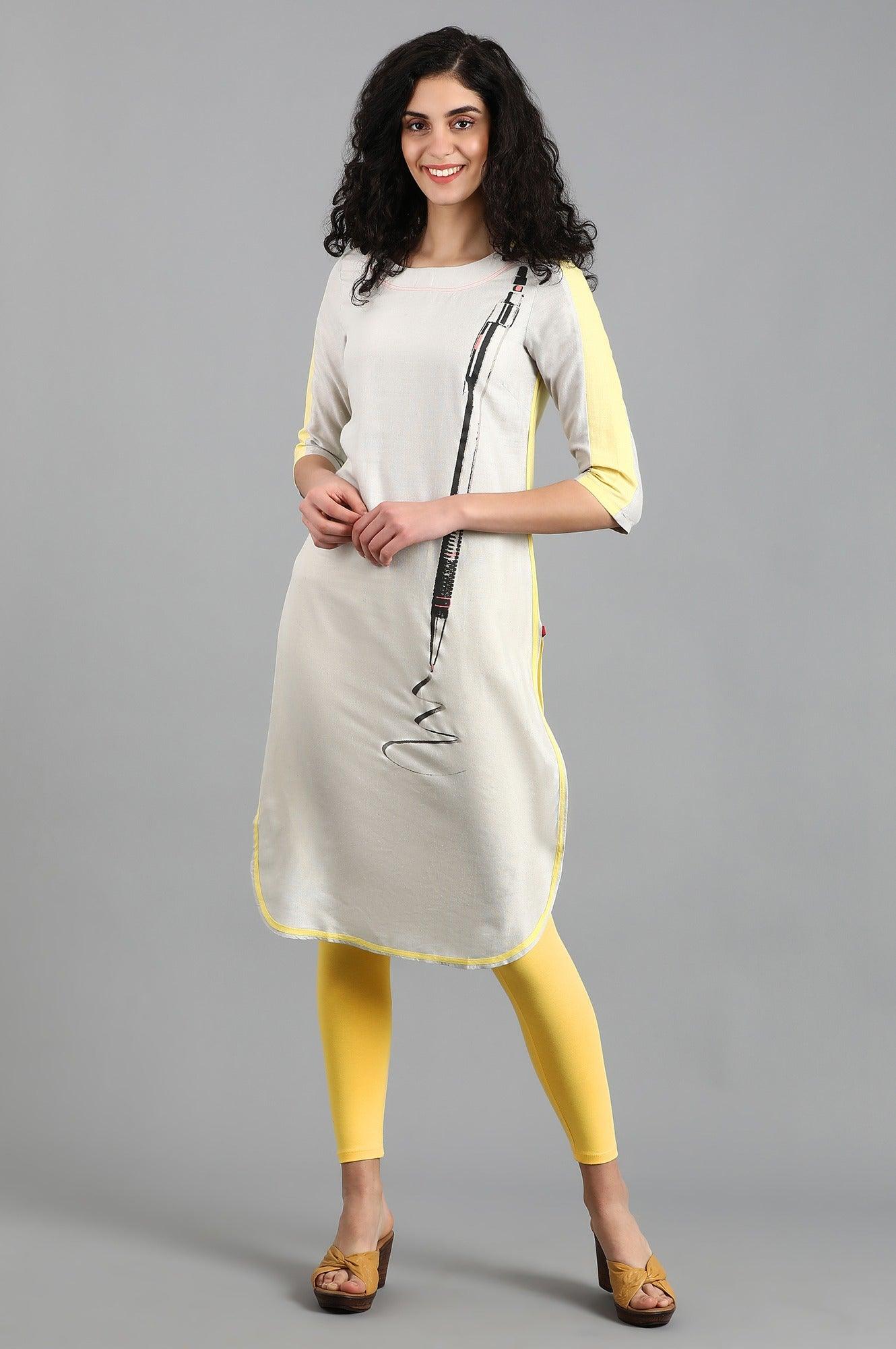 Red Mandarin Neck Solid kurta - wforwoman