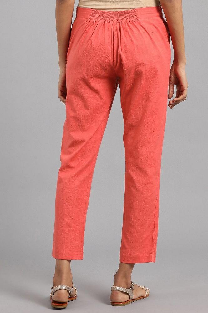 Red Ankle Length Trousers - wforwoman