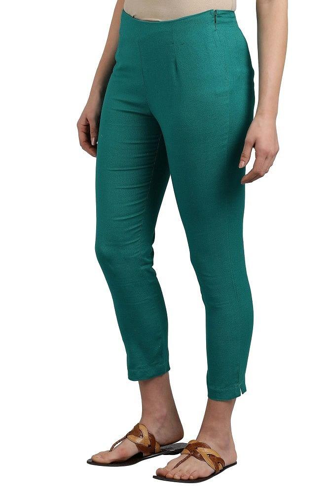 Blue Ankle Length Trouser - wforwoman