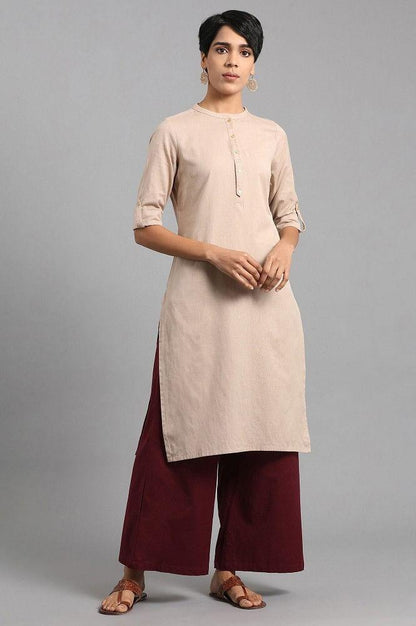 Red Solid Trousers - wforwoman