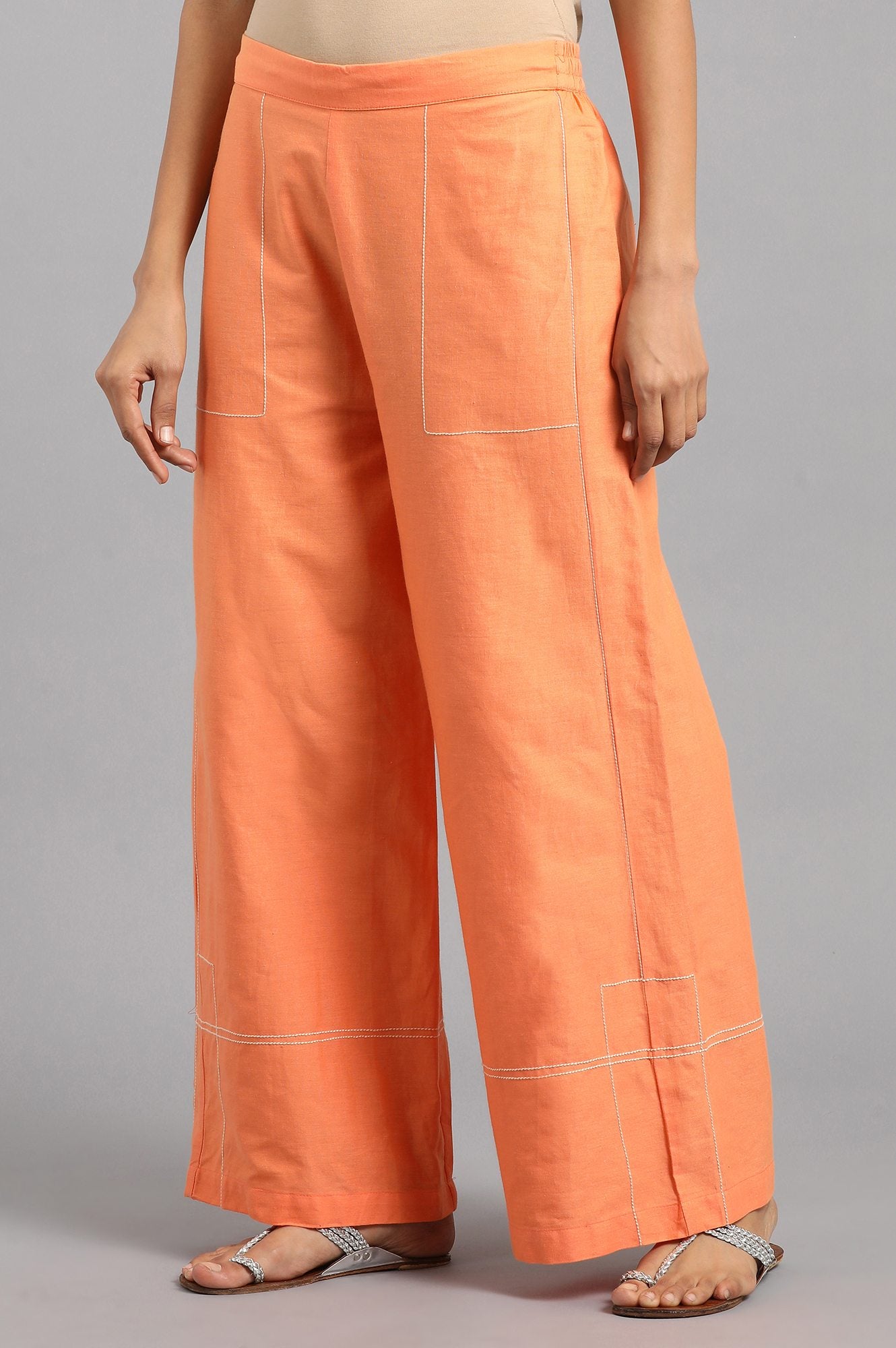 Orange Parallel Pants