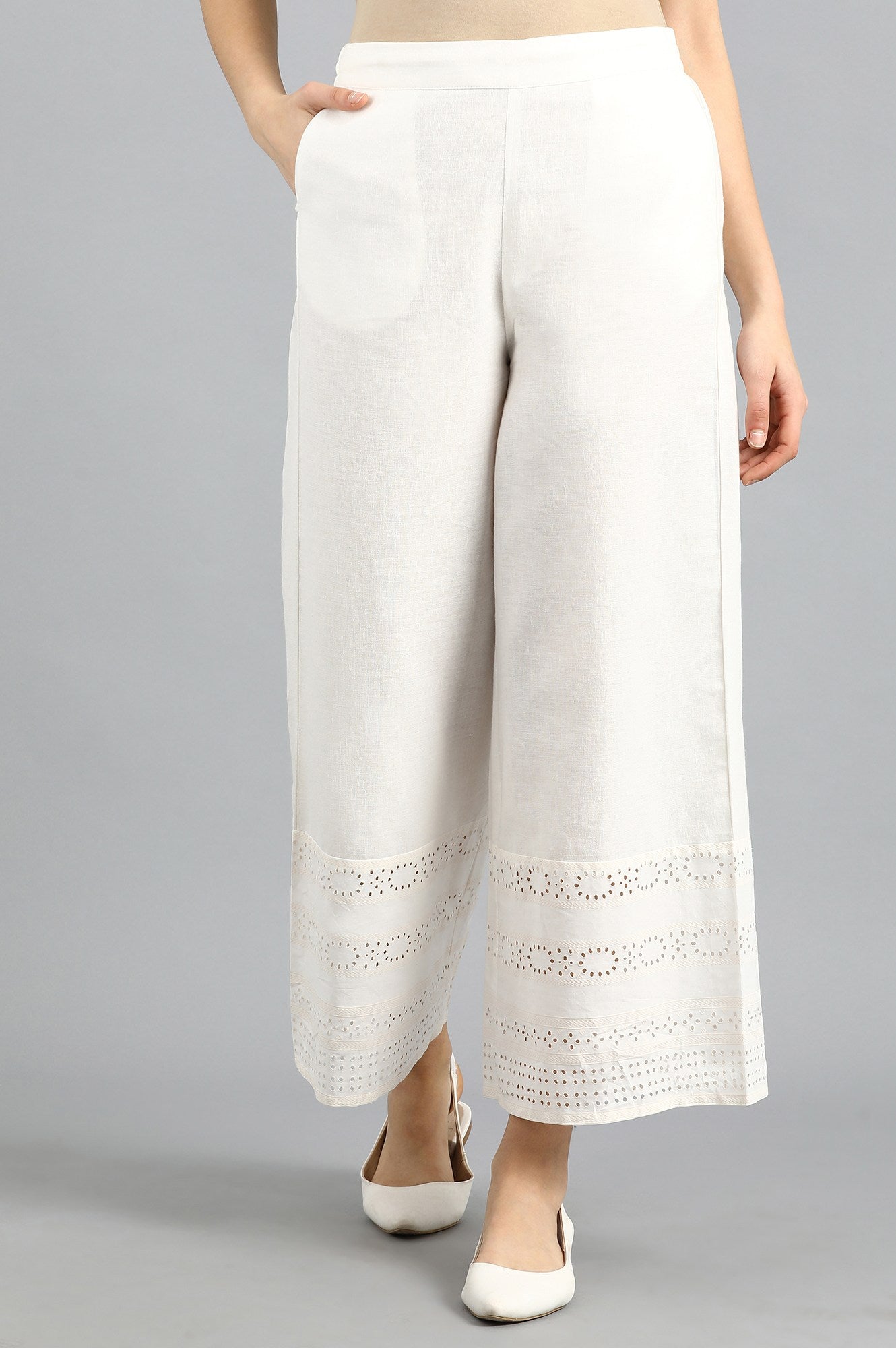 White Parallel Pants