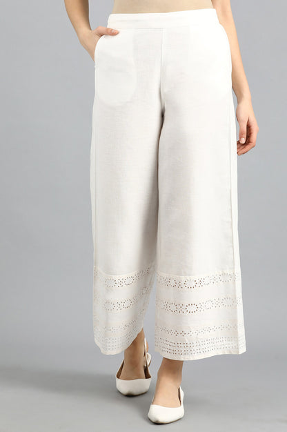 White Parallel Pants