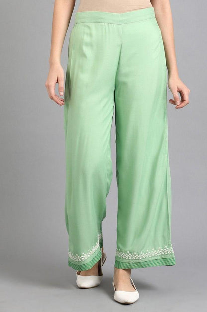 Green Parallel Pants - wforwoman