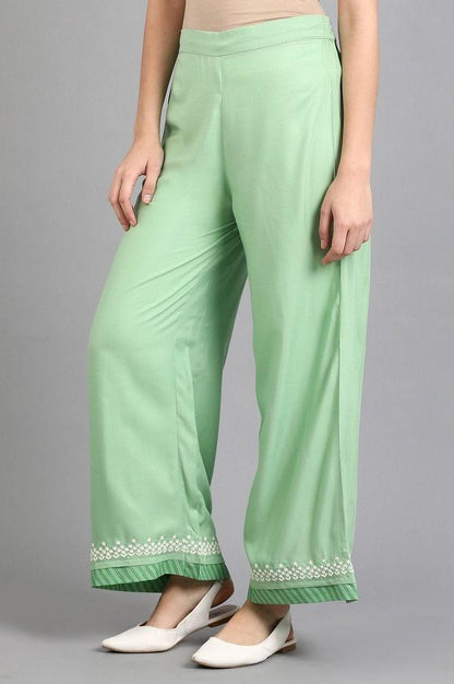 Green Parallel Pants - wforwoman
