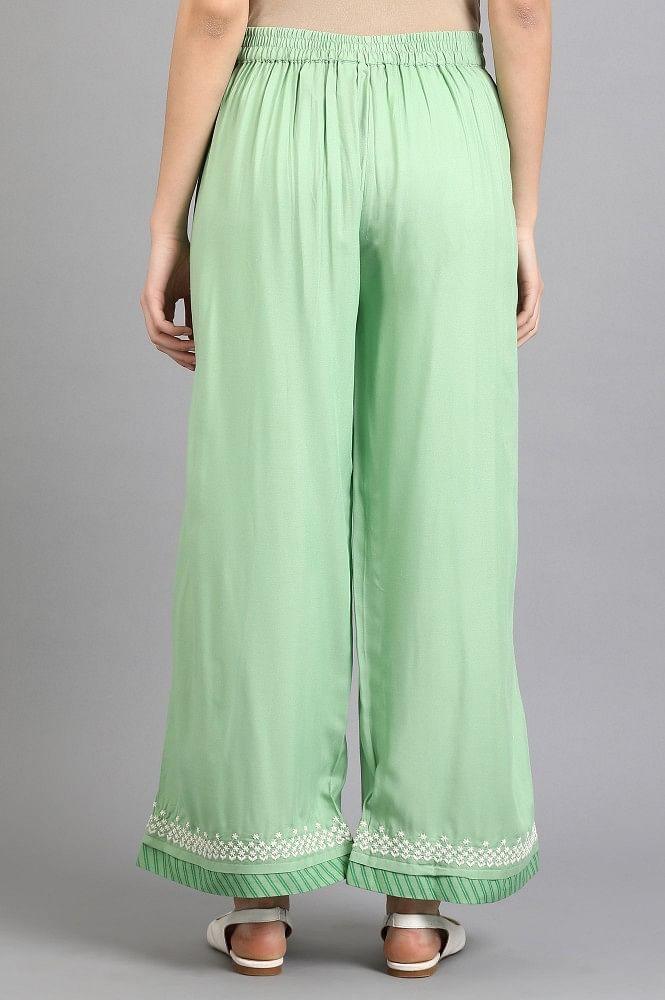 Green Parallel Pants - wforwoman