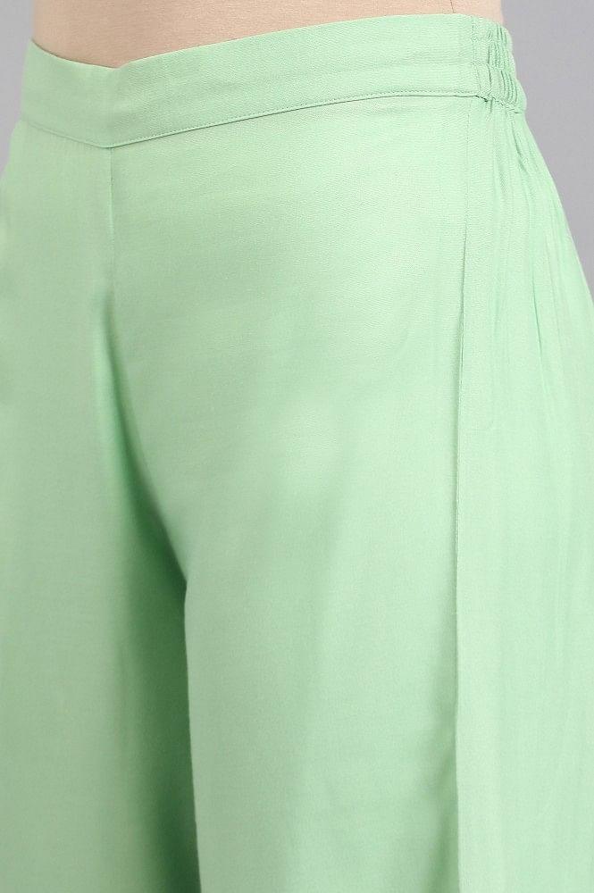Green Parallel Pants - wforwoman