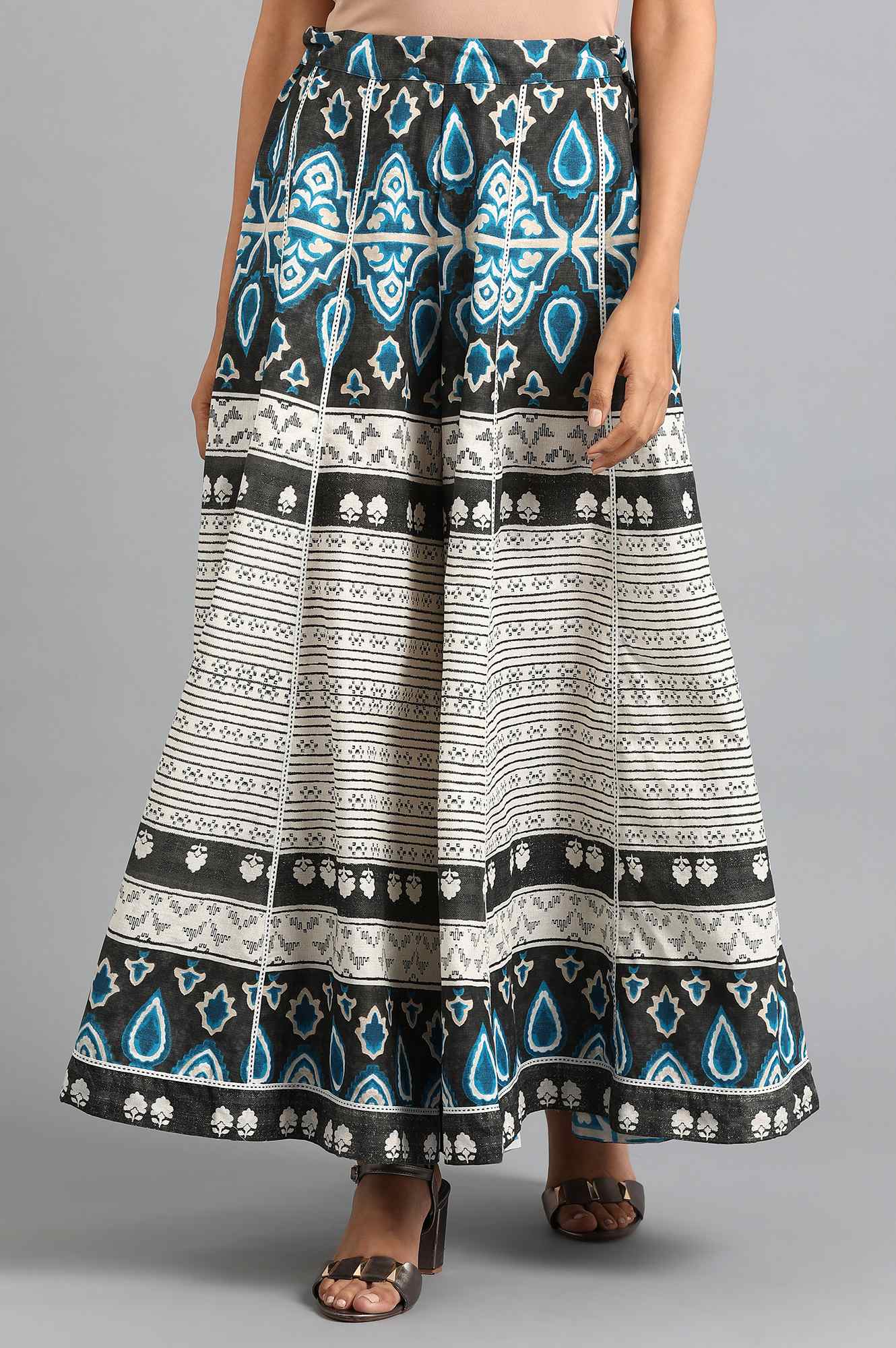 Blue Printed Culottes