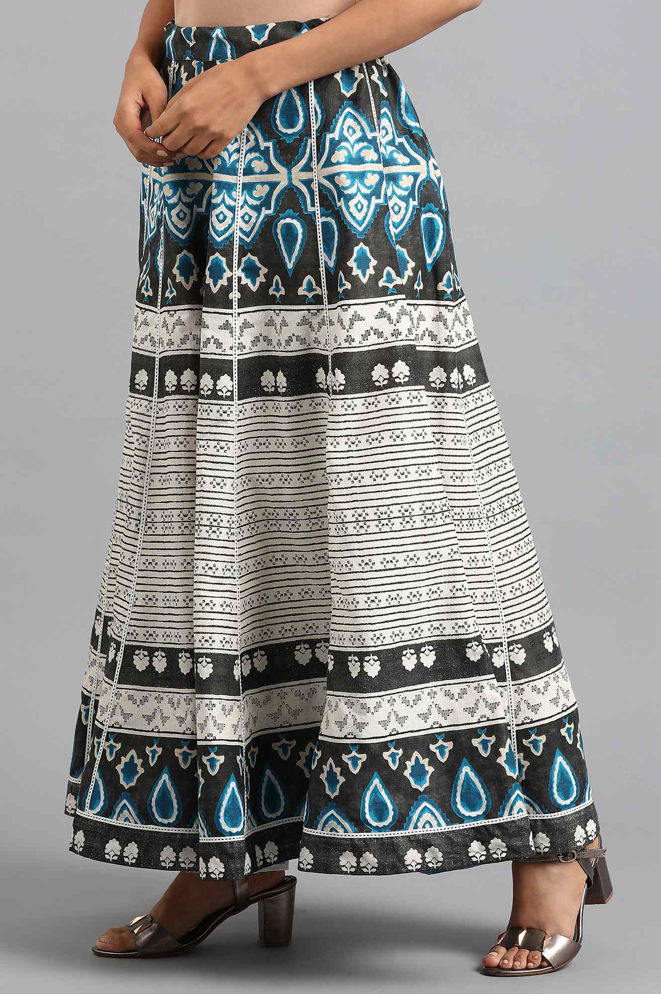 Blue Printed Culottes