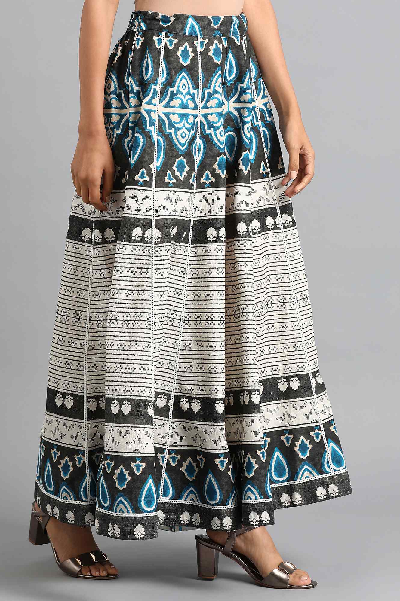 Blue Printed Culottes