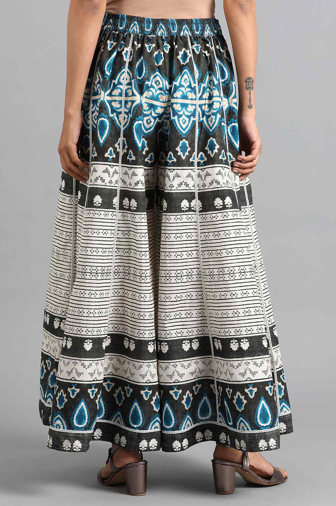 Blue Printed Culottes
