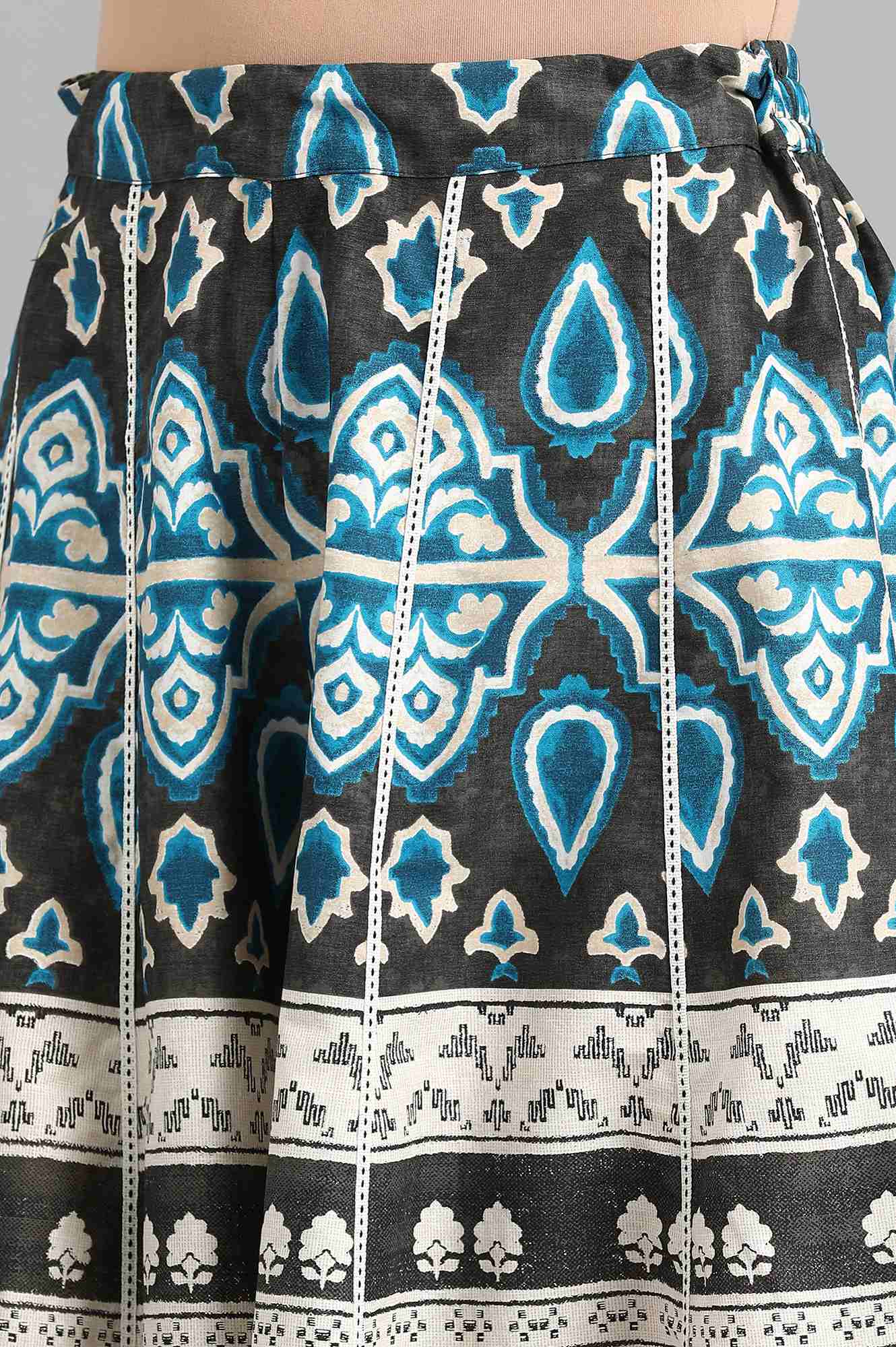 Blue Printed Culottes