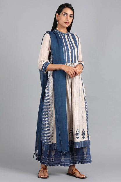 Blue Solid Dupatta