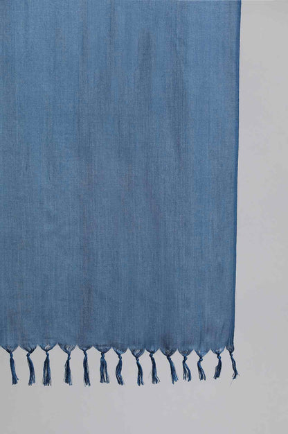 Blue Solid Dupatta