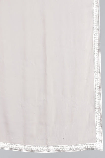 Grey Chiffon Dupatta