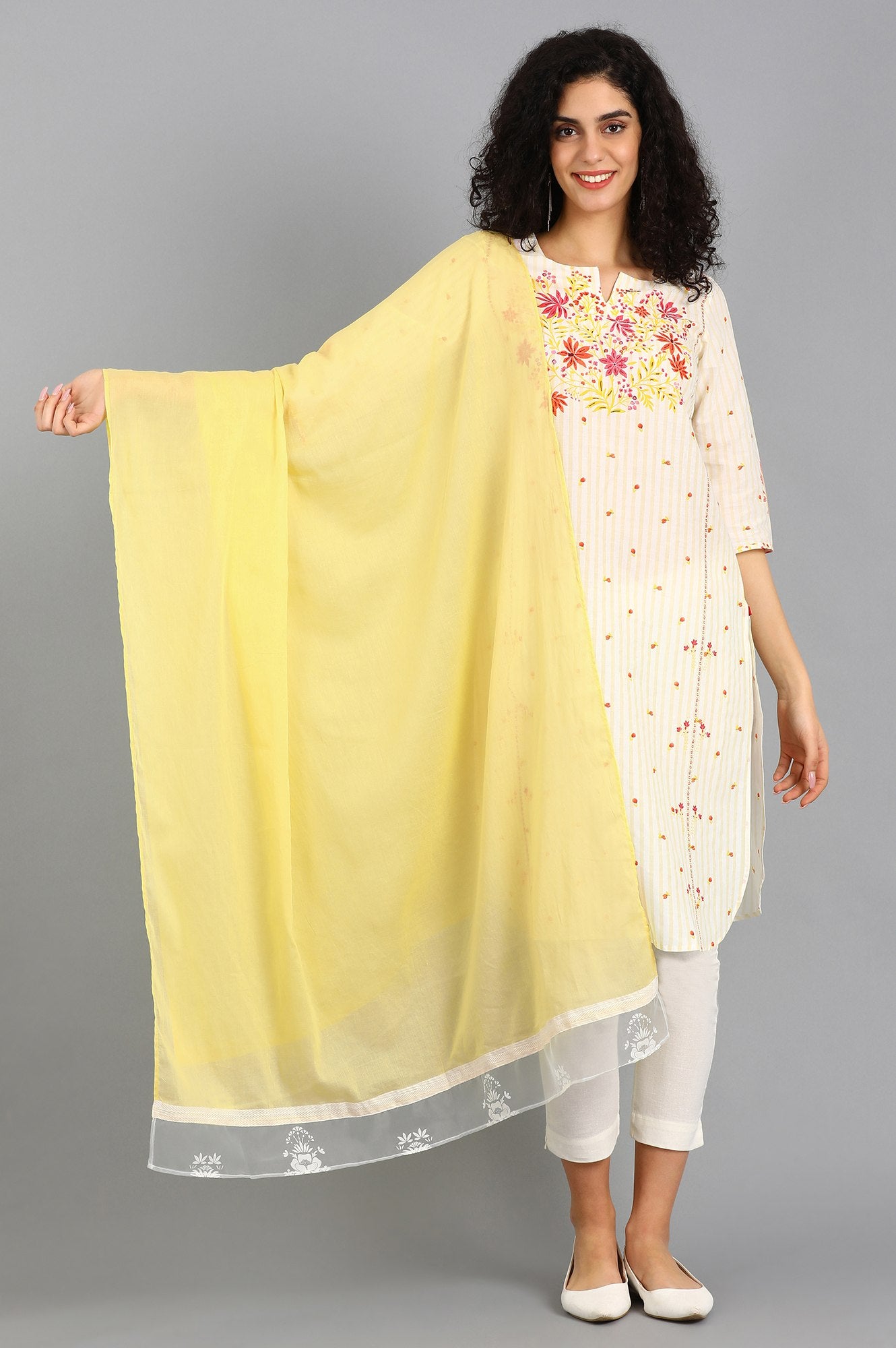 Yellow Solid Drape