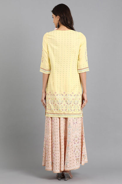 Grey Mandarin Neck Solid kurta - wforwoman