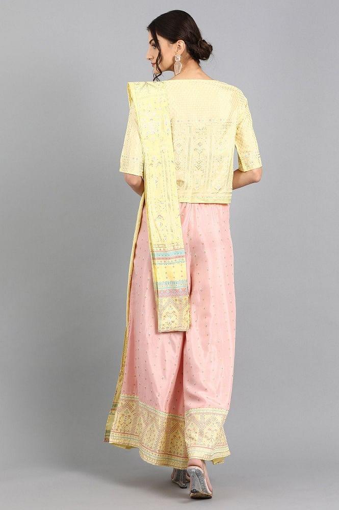 Yellow Round Neck Set - wforwoman