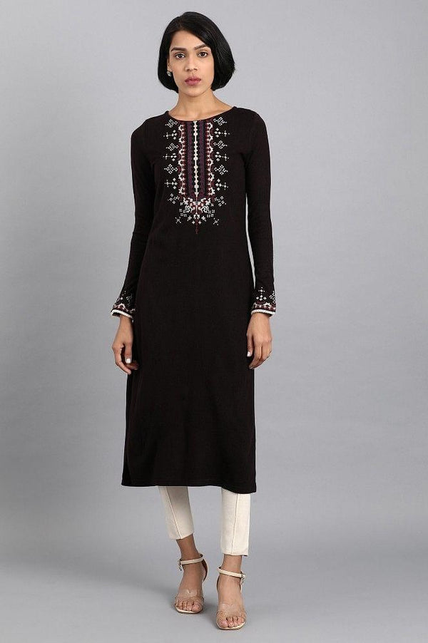 Purple Mandarin Neck Winter kurta