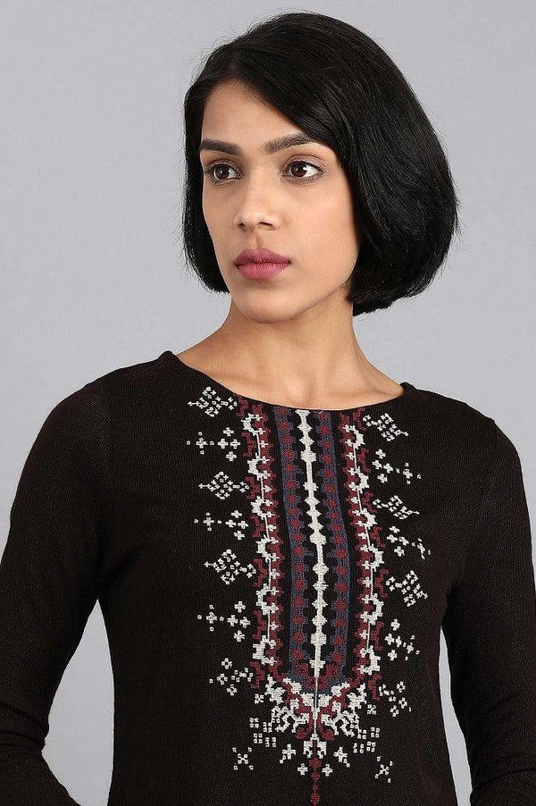 Purple Mandarin Neck Winter kurta