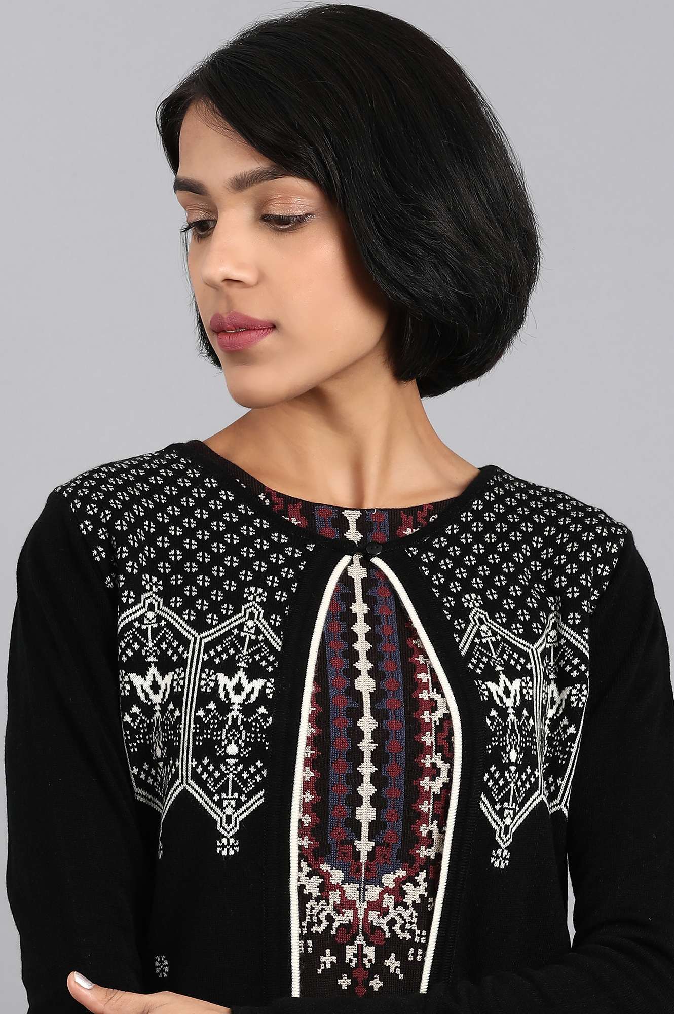 Black Knitted Cardigan