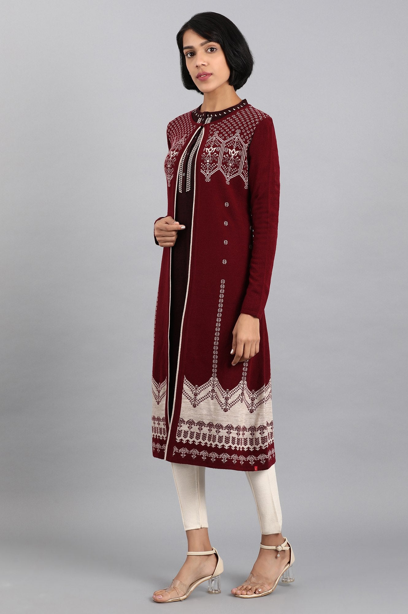 Red Knitted Cardigan