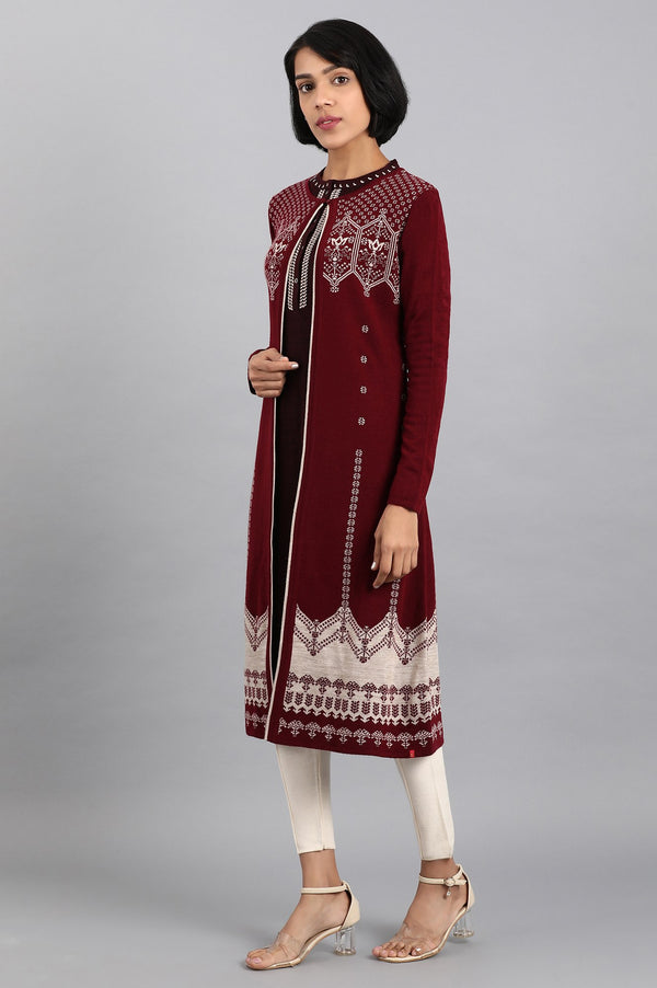 Red Knitted Cardigan