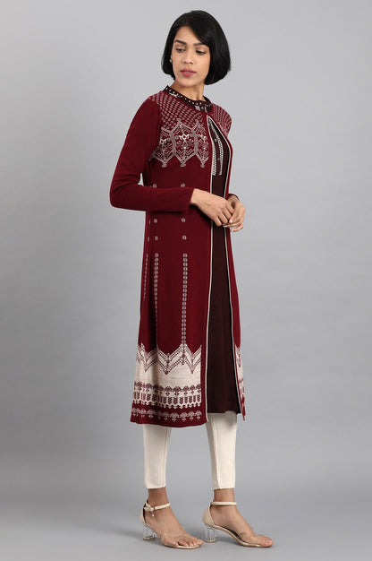 Red Knitted Cardigan