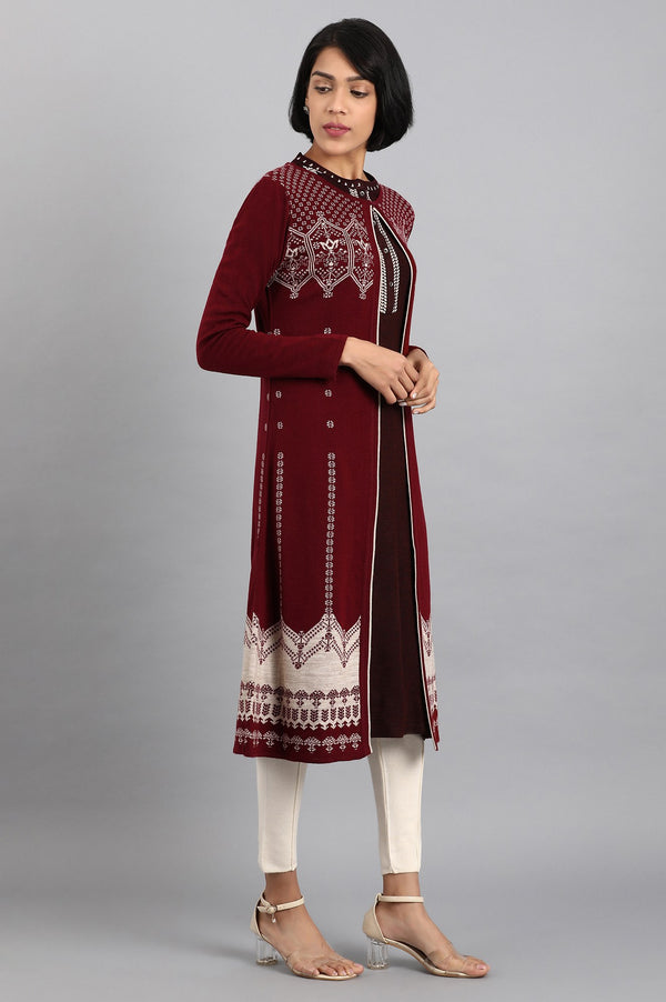 Red Knitted Cardigan