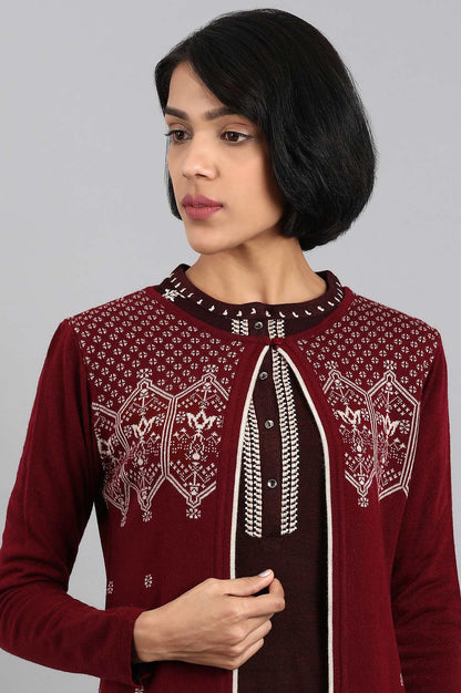 Red Knitted Cardigan