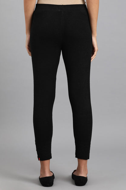 Black Woollen Leggings
