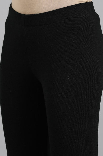 Black Woollen Leggings