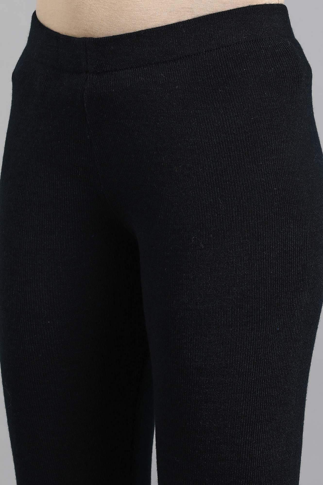 Blue Woollen Leggings