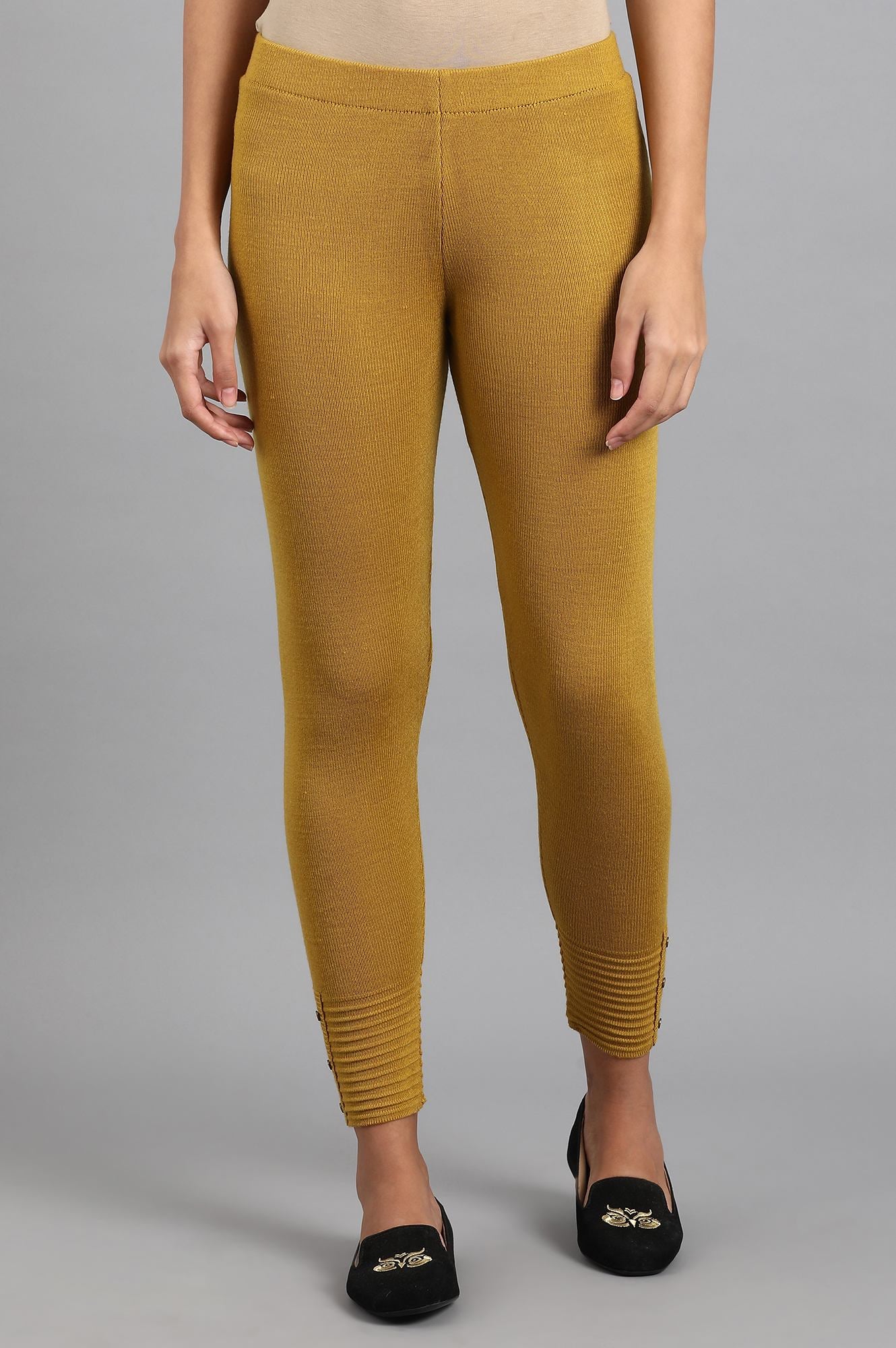 Yellow Woollen Leggings