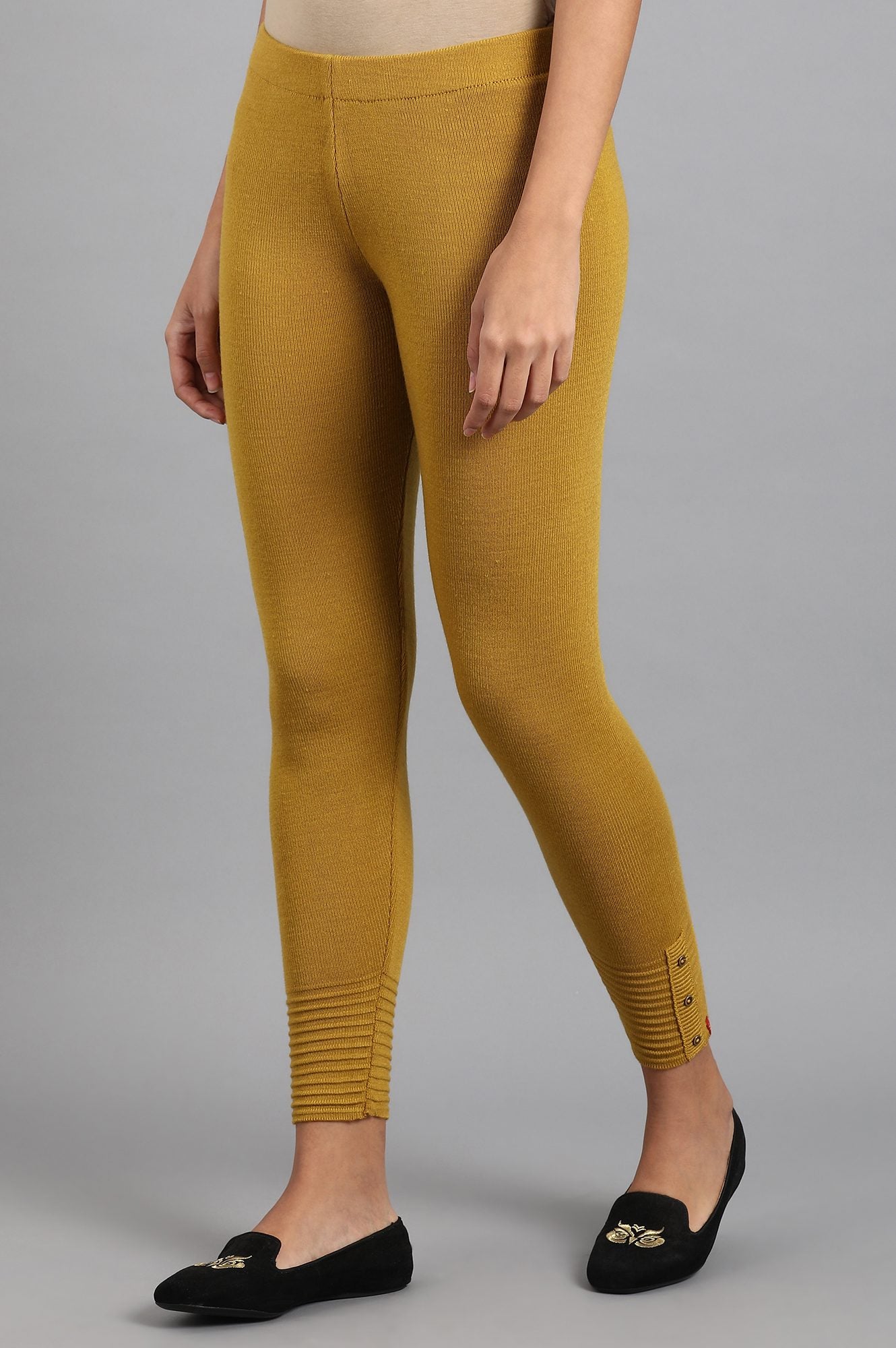 Yellow Woollen Leggings