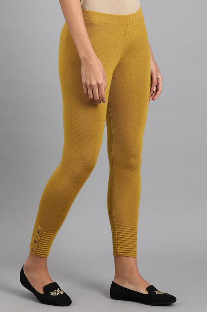 Yellow Woollen Leggings