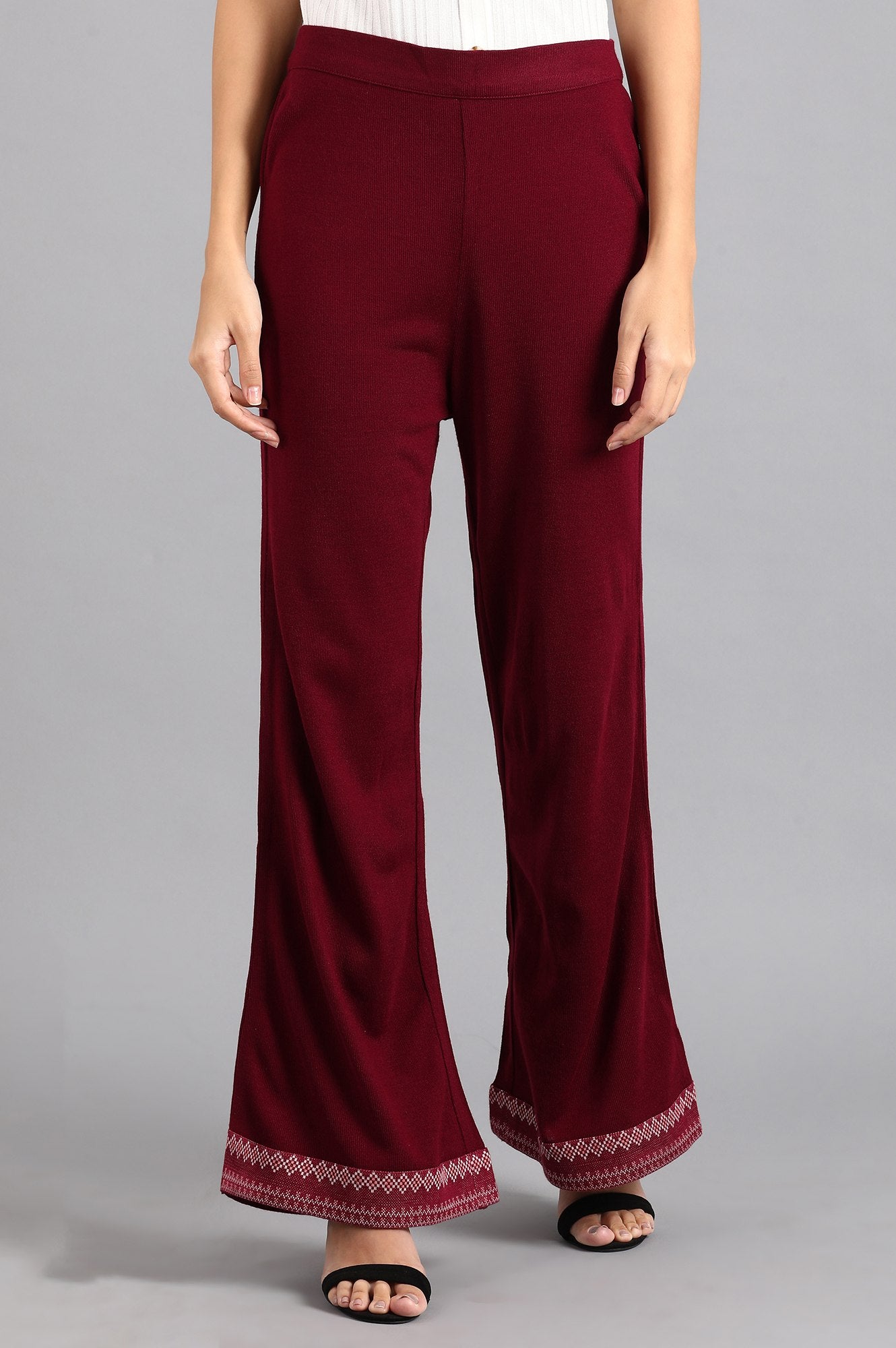 Maroon Parallel Pants