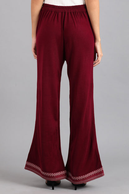Maroon Parallel Pants