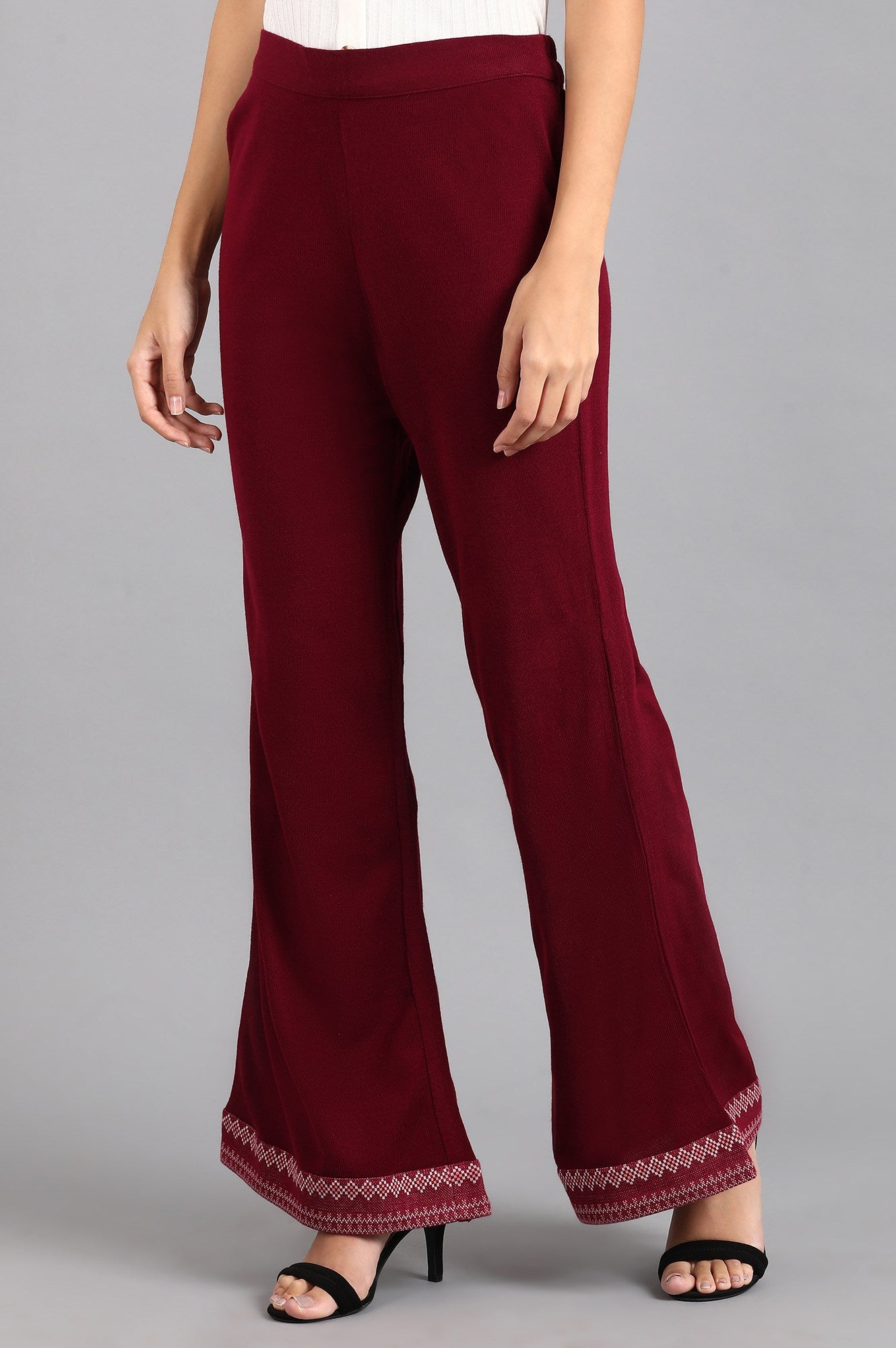 Maroon Parallel Pants