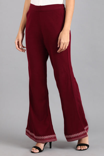 Maroon Parallel Pants
