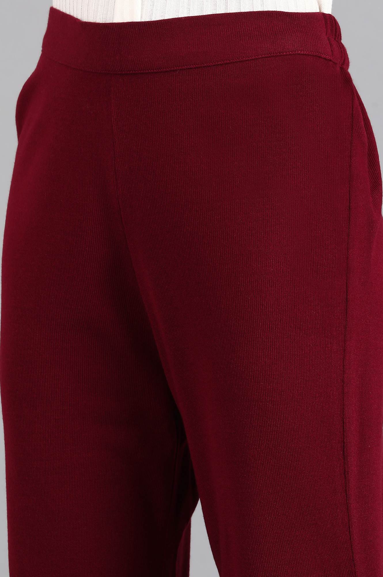 Maroon Parallel Pants