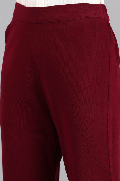 Maroon Parallel Pants