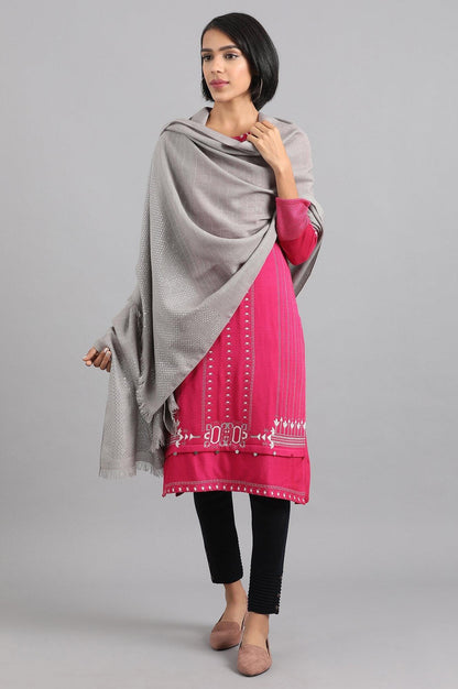 Blue Mandarin Neck Printed kurta - wforwoman