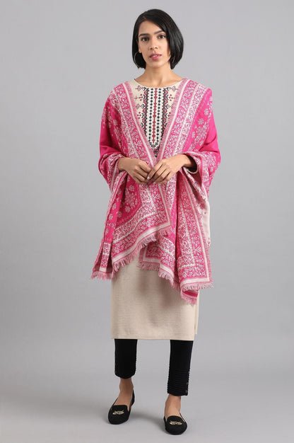 Purple Round Neck Yarn-dyed Winter kurta - wforwoman