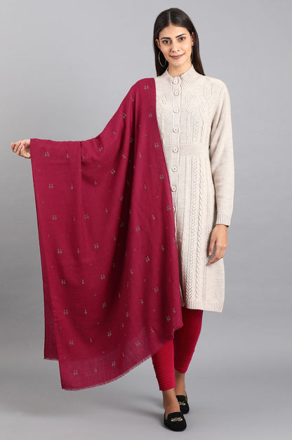Maroon Solid Shawl