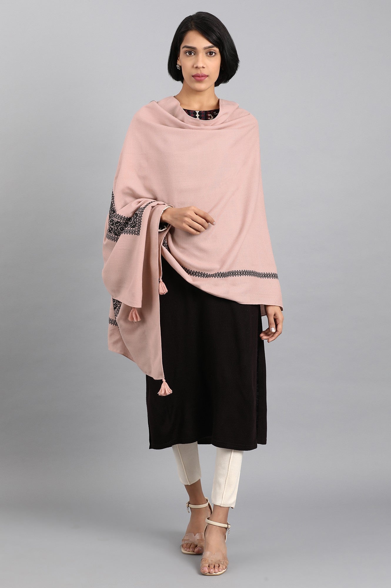Pink Solid Shawl