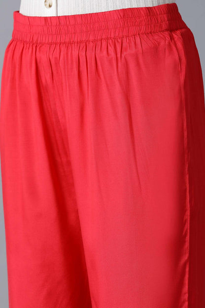 Coral Red Parallel Pants - wforwoman