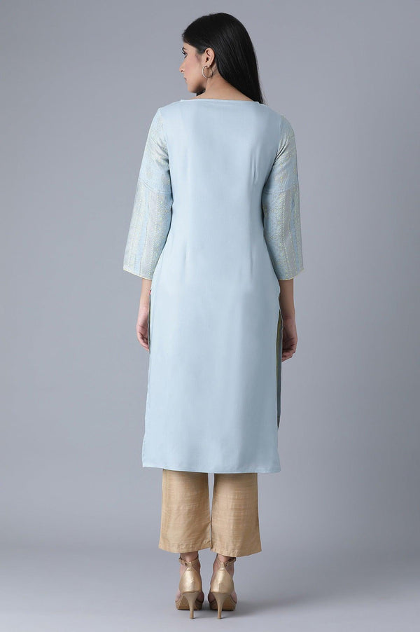Air Blue Dori Embroidery kurta