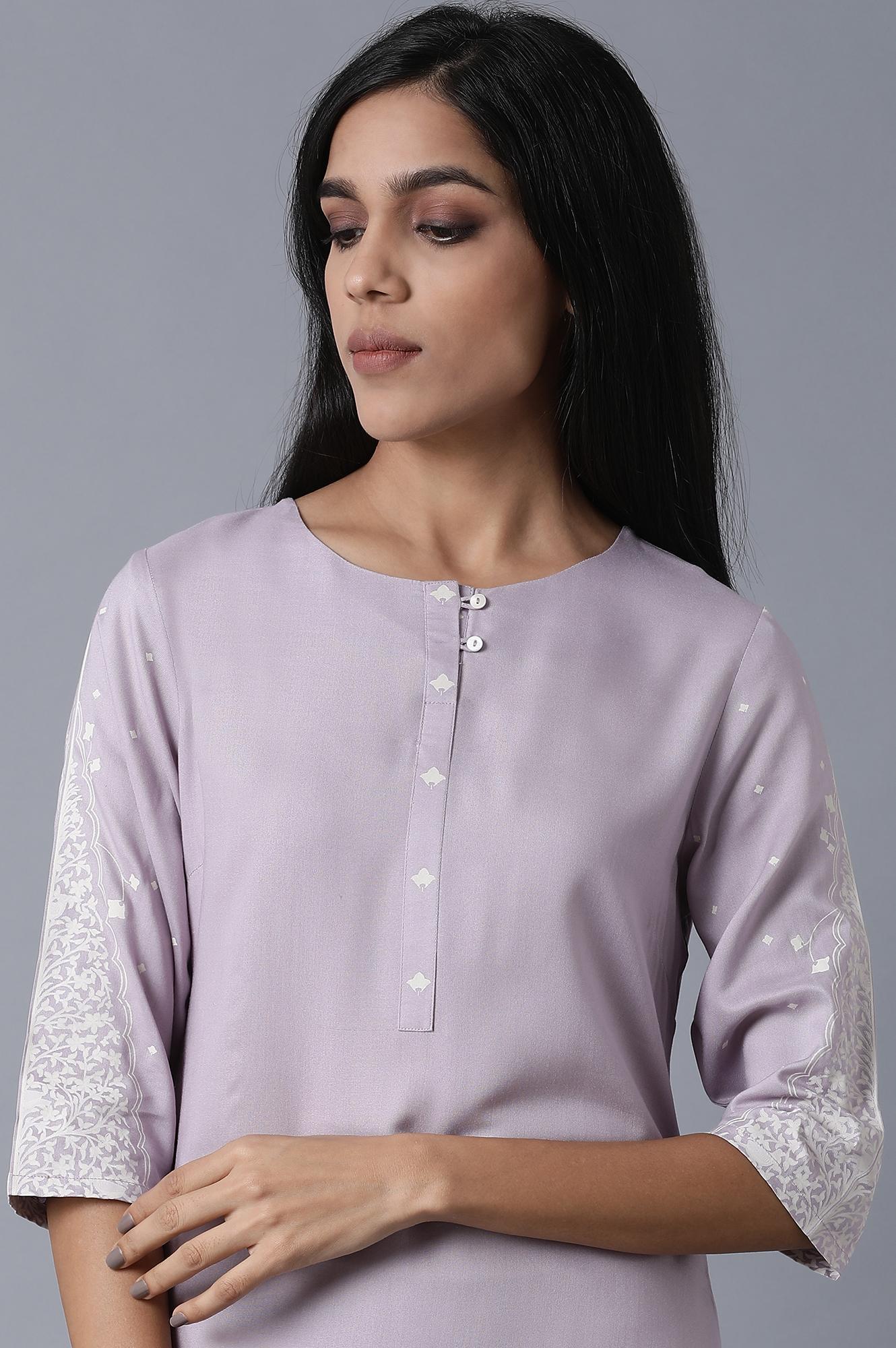 Celery Green Polka Dots Plus Size kurta - wforwoman